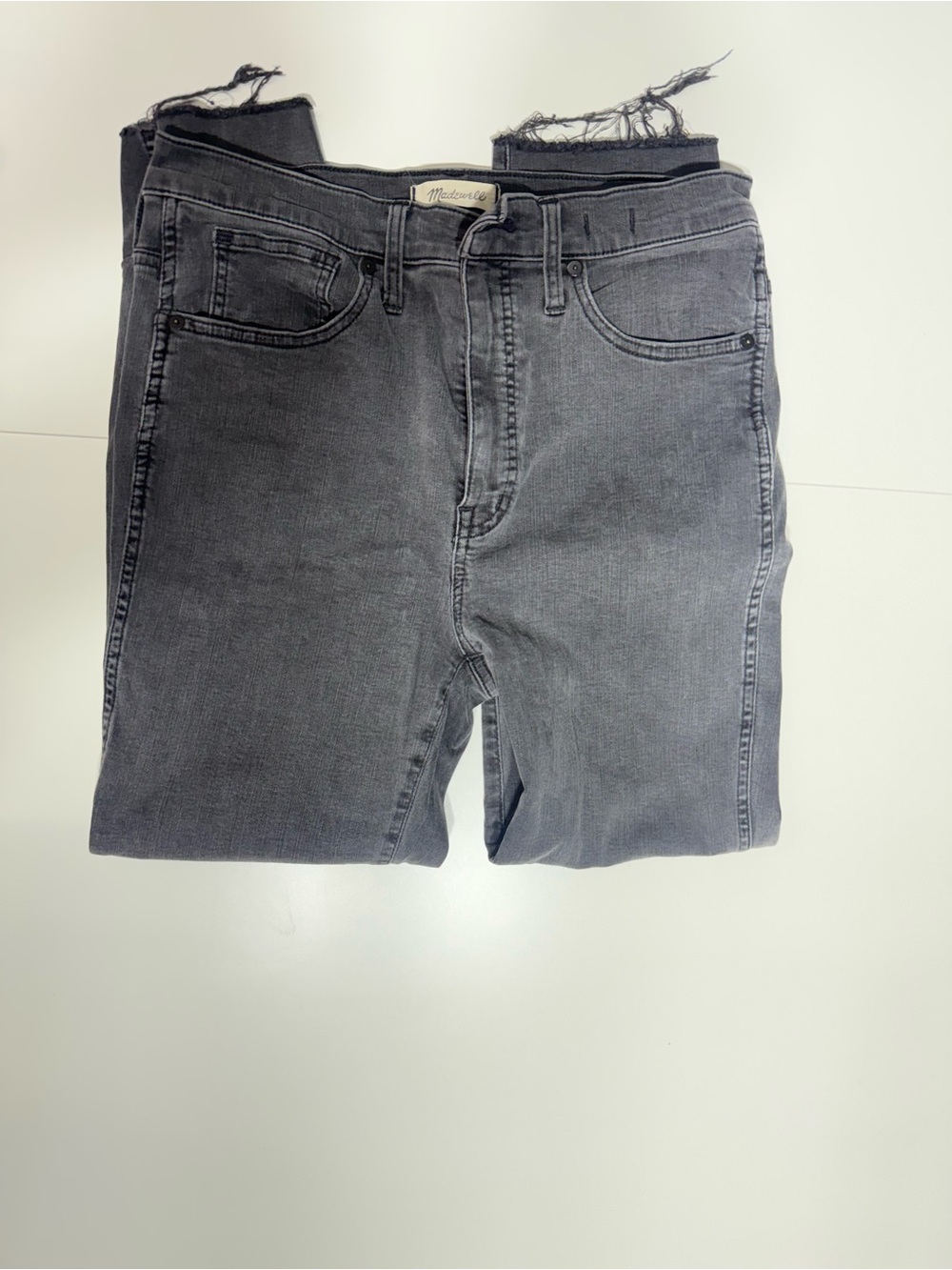 Madewell High-Rise Jeans in Washed Black Gray